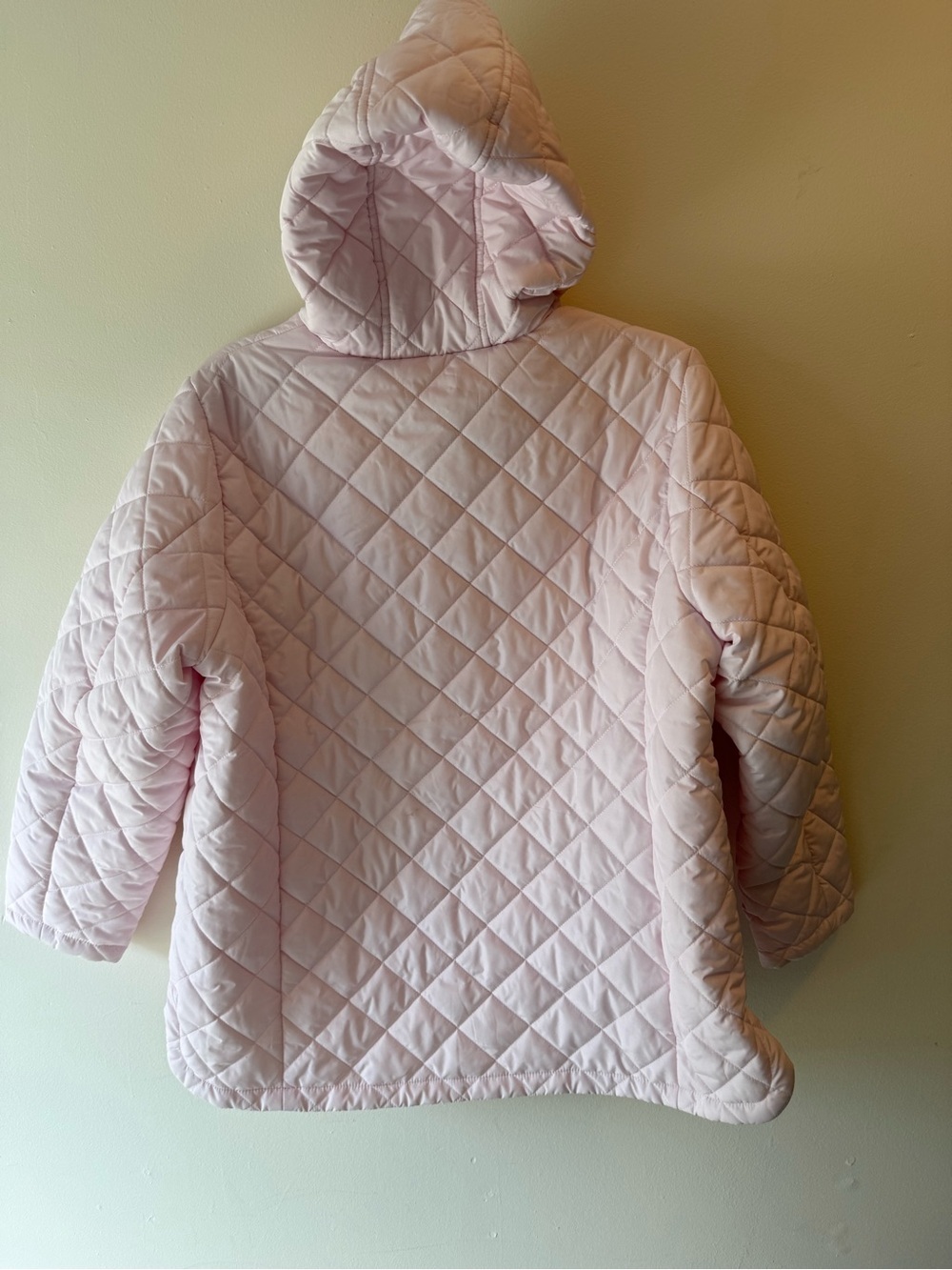 Lands End Light Pink Quilted Hooded Jacket 1x - Picture 4 of 5